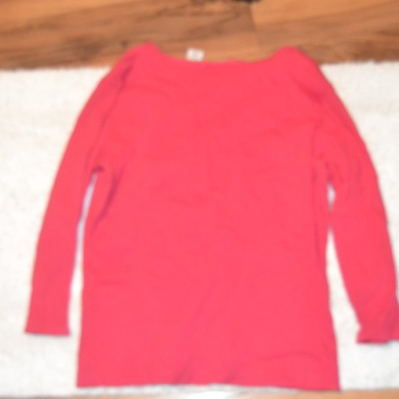 Covington stretch Pink 3/4 length sleeve, lace up shirt - Picture 2 of 2